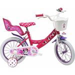 Disney Kinderfahrrad Minnie, 1 Gang, 14 Zoll in Pink, für Kinder ab 3,5 Jahre