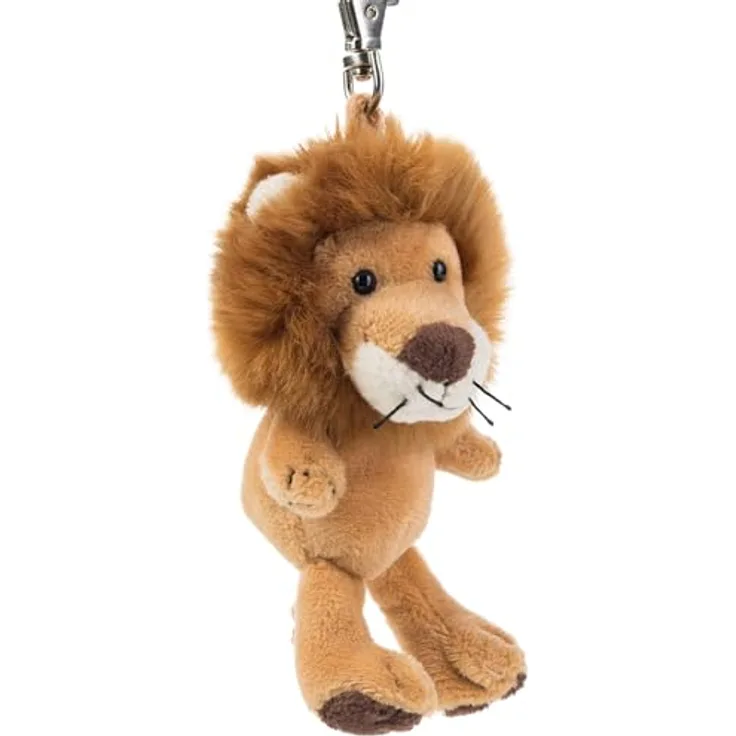 Schaffer Plüsch-Anhänger Löwe „Kumba“, Schlüsselanhänger mit Karabiner, 12 cm, weich & hochwertig, braun, Geschenkidee für Kinder & Erwachsene