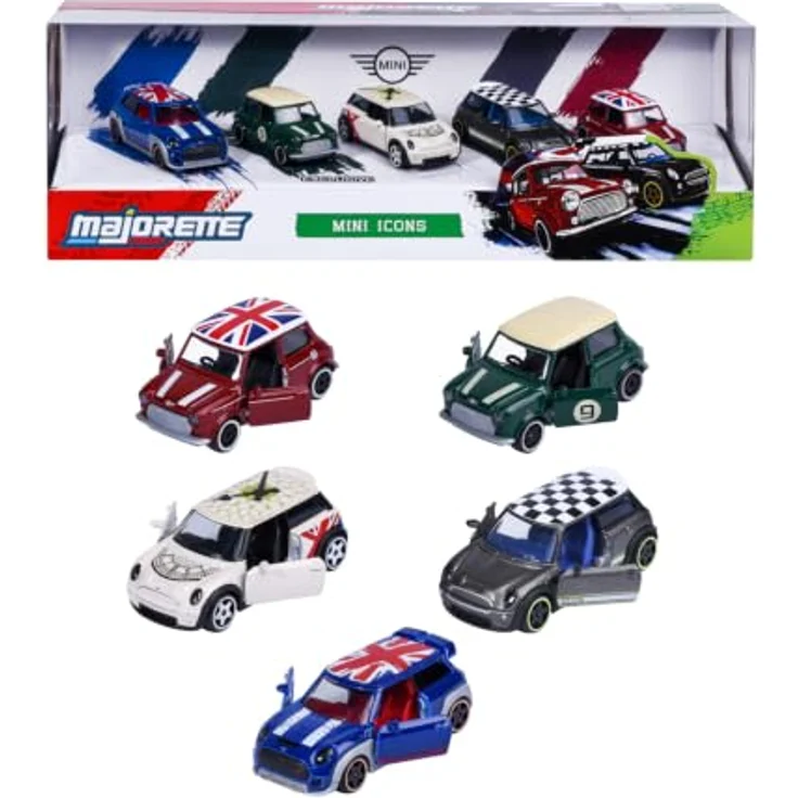 Majorette Mini 5er Pack Giftpack, Spielzeugautos aus Metall mit Freilauf und beweglichen Teilen, für Kinder ab 3 Jahren – Bild 1