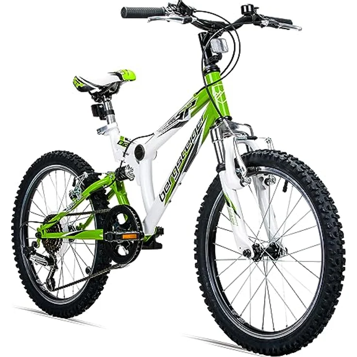 Bergsteiger Montreal 20, 24 Zoll Kinderfahrrad, geeignet für 6,7, 8, 9, 10, 11, 12, 13 Jahre, Shimano 18 Gang-Schaltung, Mountainbike mit Vollfederung, Jungen-Fahrrad, Mädchen-Fahrrad – Bild 1