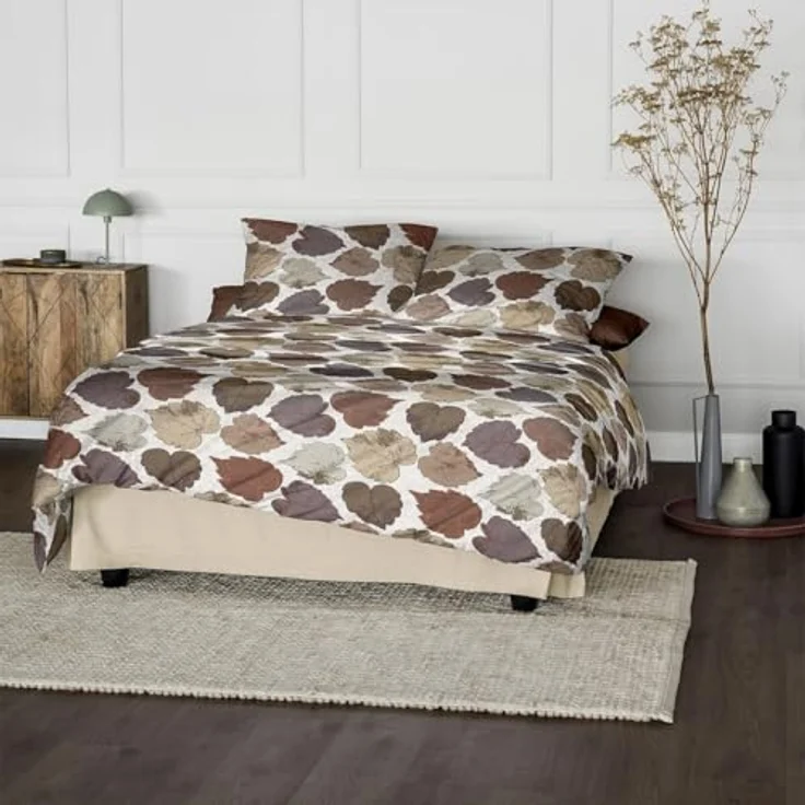 Irisette Edel-Feinbiber Bettwäsche Koala Kupfer 8533, kuschelig weich, herbstliches Design, 135 x 200 cm – Bild 2