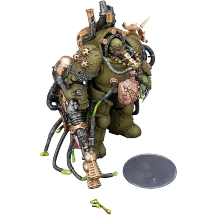 JOYTOY Warhammer 40,000 Actionfigur Death Guard Lord of Virulence, 14 cm mit Power Fist und Twin Plague Spewer – Bild 5