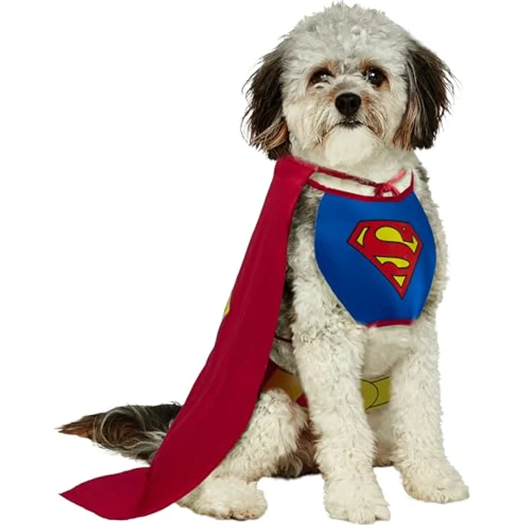 Rubies Superman Hundekostüm (L), einteilig mit gepolstertem Brustteil und angenähtem Cape, 100% Polyester – Bild 7