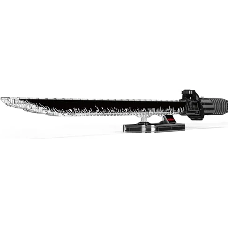 Mould King 10138 Darksaber Bausatz, 885+ Teile mit Beleuchtung und Ständer, schwarzes Schwertmodell für kreatives Cosplay und Technik-Lernen – Bild 3