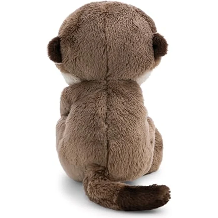 NICI Kuscheltier Otter mit Fisch, 12 cm, schlafend im Körbchen, braun-beige, aus weichem Plüsch – Bild 4