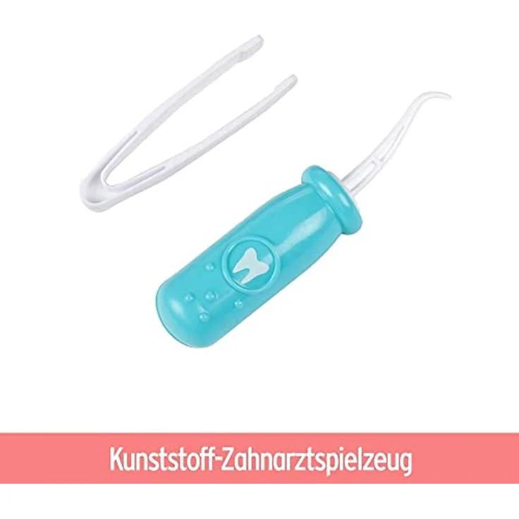 BEMIRO Zahnarzt Spielzeug für Kinder Koffer Set - 10-teilig, Mit komfortablen Koffer – Bild 4