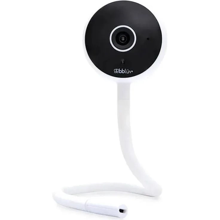bblüv Viyü B0124E, Kabellose WLAN Babykamera mit 1080p HD und Infrarotsicht, Freistehend, Weiß