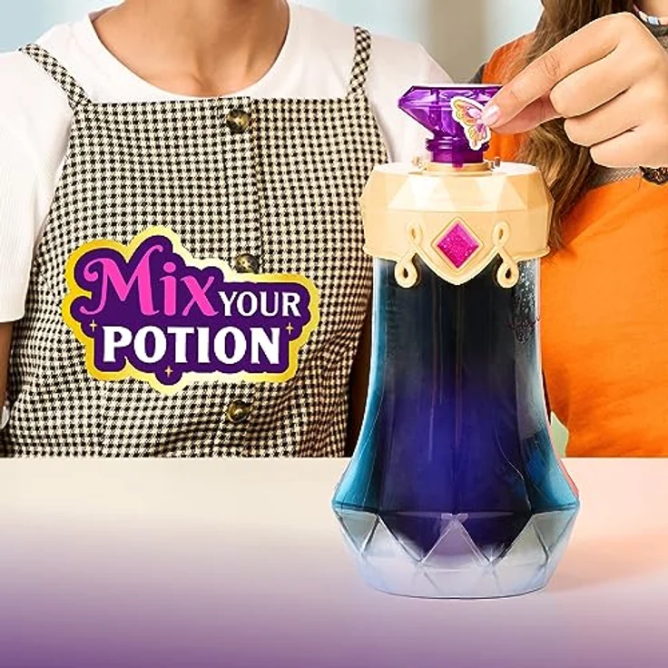 Magic Mixies Pixlings Puppe Deerlee im Reh-Look: Magische Enthüllung der wunderschönen, detailreichen 16,5 cm großen Pixlings-Puppe in einer Zaubertrank-Flasche – Bild 3