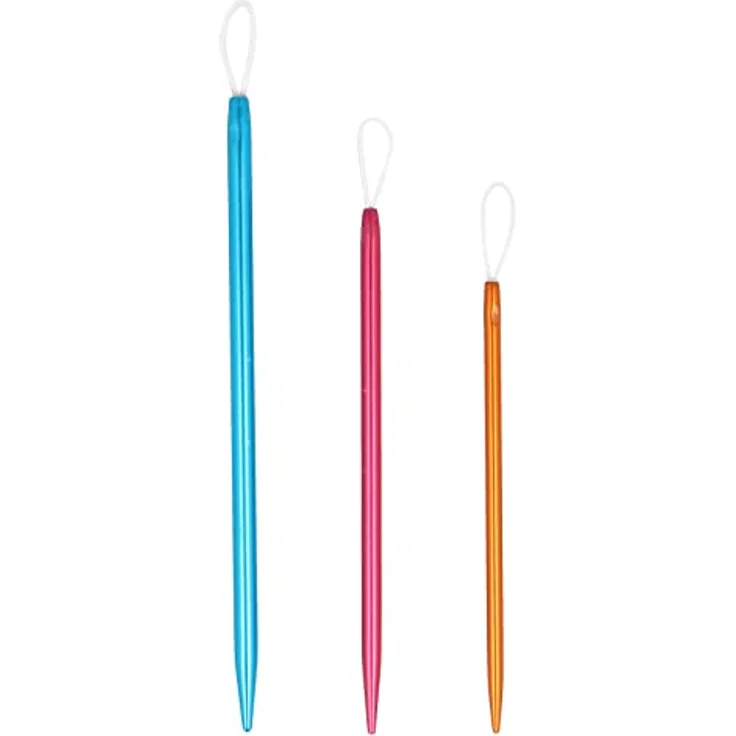 KnitPro 10944 Wollnadeln im 3er Set, 2. 25, 2. 75, 3. 25 mm - Aluminium Tapisser. – Bild 2