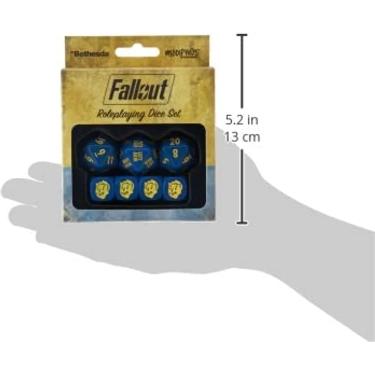Modiphius Fallout: Roleplaying Dice Set, RPG-Würfelzubehör für Fallout-Rollenspiele, lizenziertes Design – Bild 2