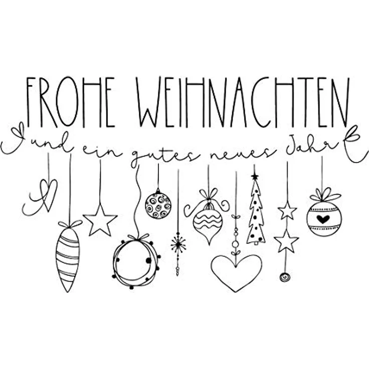 Rayher 29191000 Stempel "Frohe Weihnachten" - Girlande, 6x10cm – Bild 1