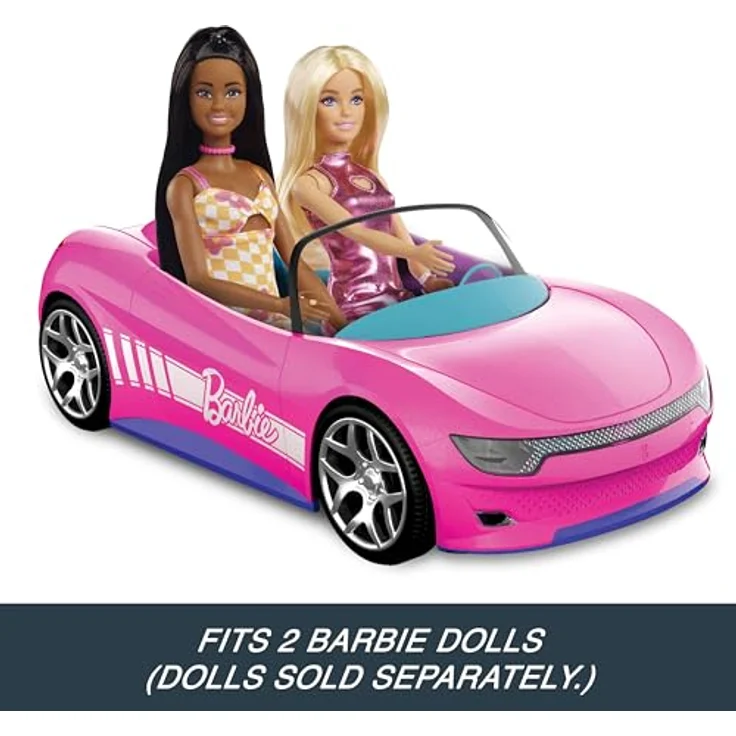 Hot Wheels RC-Auto Barbie Cabrio, ferngesteuertes Auto im charakteristischen Pink mit Platz für 2 Barbie-Puppen – Bild 6