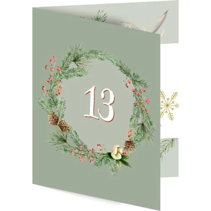 Coppenrath Coffee-Table-Adventskalender, Zauberhafte Weihnachtszeit mit 24 Briefkuverts, Geschichten und Deko-Anhängern – Bild 9