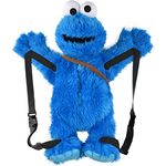 Sesame Street Krümelmonster 3D Rucksack - ca. 60cm, Blau, Original Lizenzartikel