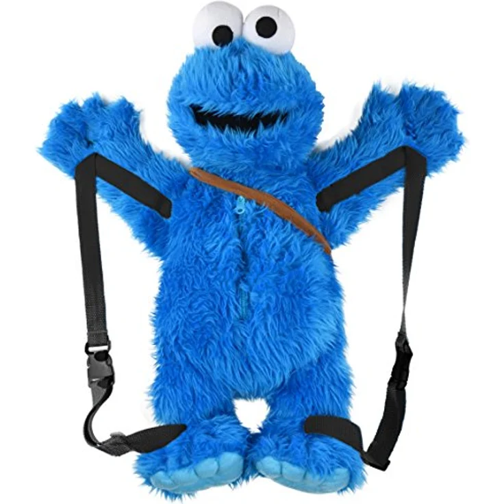 Sesame Street Krümelmonster 3D Rucksack - ca. 60cm, Blau, Original Lizenzartikel – Bild 1