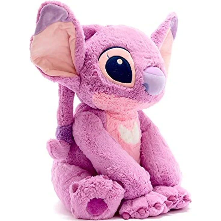 Disney Store Official Lilo & Stitch Angel Kuscheltier, 55 cm Plüsch-Charakter, pinkes Alien mit gestickten Details und weicher Oberfläche – Bild 4