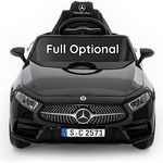 Babycar Kinder Elektroauto Mercedes CLS 350 AMG (Schwarz) 12V Akku, Ledersitze, Fernbedienung, MP3