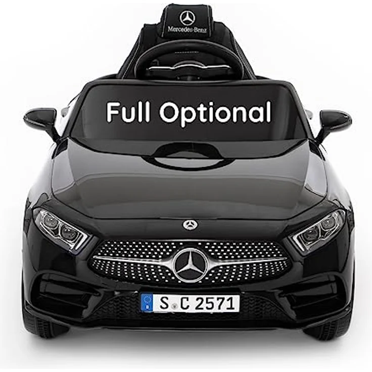 Babycar Kinder Elektroauto Mercedes CLS 350 AMG (Schwarz) 12V Akku, Ledersitze, Fernbedienung, MP3 – Bild 1