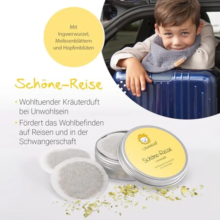 Löwenkind Einsteigerbox "Medi" Grau mit Rotznäschen- und Schöne-Reise-Kräuterpads für Kinder ab 4 Jahre – Bild 3