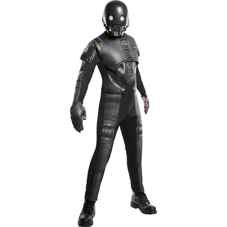 Rubies Rogue One K-2SO Kostüm für Männer, originalgetreues Droiden-Outfit mit Maske und Handschuhen, schwarz