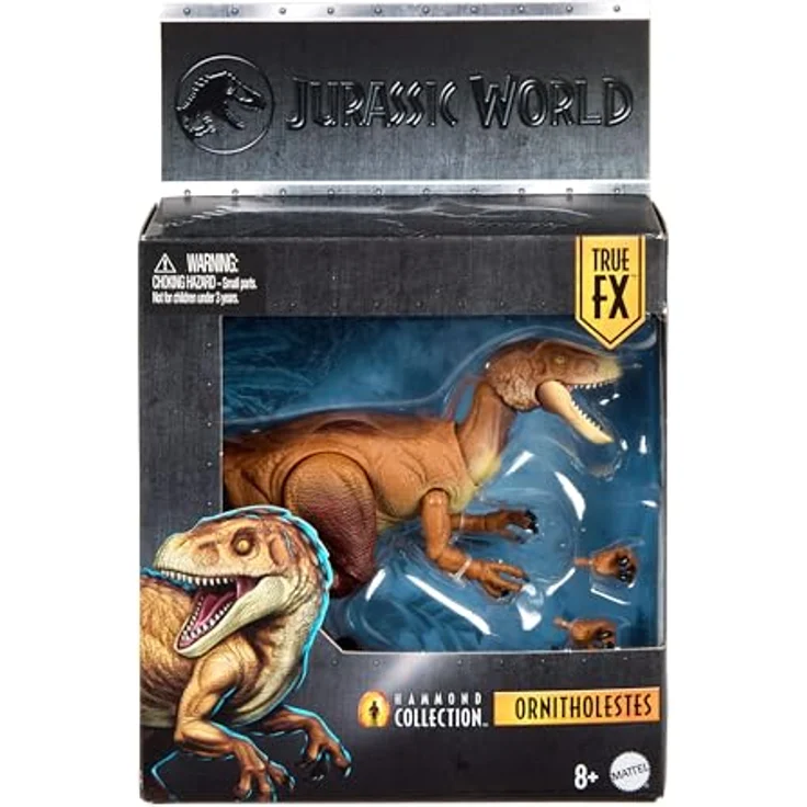 Mattel Jurassic World Hammond Collection Ornitholestes, Actionfigur mit 18 Bewegungspunkten, ca. 23 cm groß – Bild 6