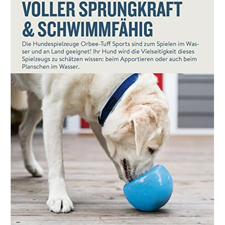 Planet Dog Orbee-Tuff Snoop, interaktiver Spielball zur Gehirnstimulation, blau, 13 x 13 x 10 cm – Bild 7