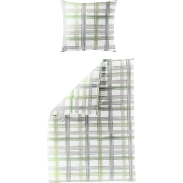 Traumschloss Bettwäsche »Seersucker« | Krepp-Struktur | bügelfrei | 135x200 & 80x80 | kariert | lind