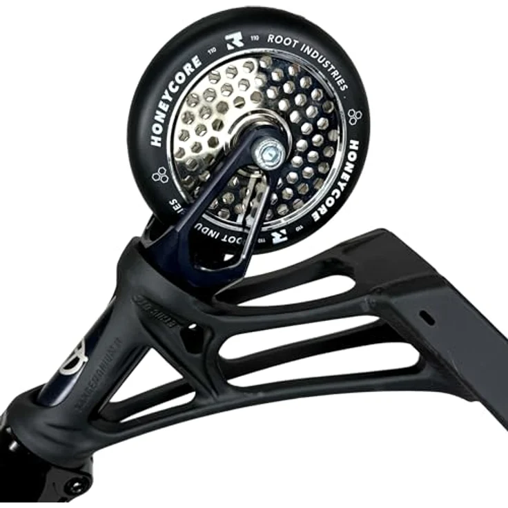 Root Industries Stuntscooter Root Industries Honeycore Stunt-Scooter Rolle 110mm Chrom/PU Schwarz, Leichte Waben Struktur - 200g, Abec 11 Kugellager – Bild 3
