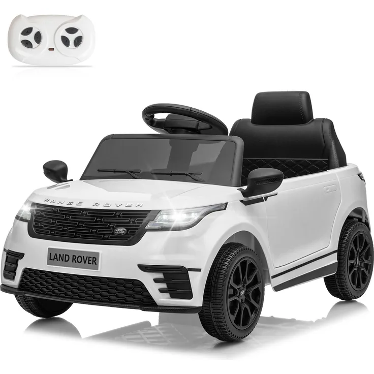 LEADZM LAND ROVER Velar Elektroauto Kinderauto, 12V 4.5A.h, mit 2,4G Fernbedienung, LED Scheinwerfer, MP3, Hupe, Schwarz