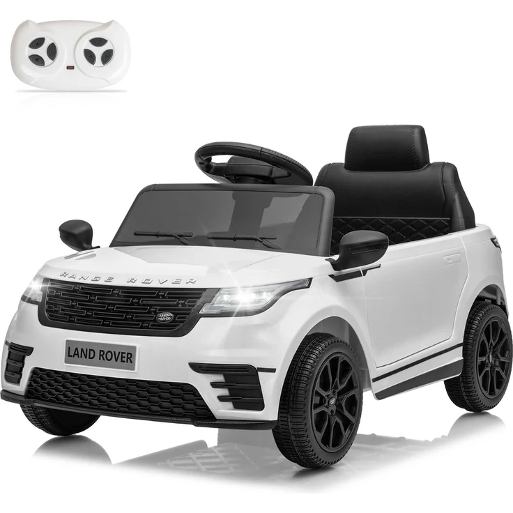 LEADZM LAND ROVER Velar Elektroauto Kinderauto, 12V 4.5A.h, mit 2,4G Fernbedienung, LED Scheinwerfer, MP3, Hupe, Schwarz