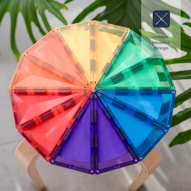 Connetix Rainbow Geometry Pack Magnetbausteine, 30 Teile, pädagogisches Lernspiel, verstärkte Magnete, ab 3 Jahren – Bild 4