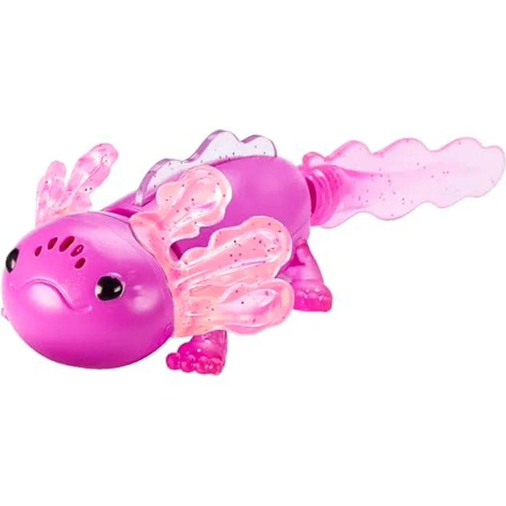 Fingerlings Interaktives Baby Axolotl Ziggy, Magenta, schwimmt, leuchtet und interagiert mit Geräuschen und Farben