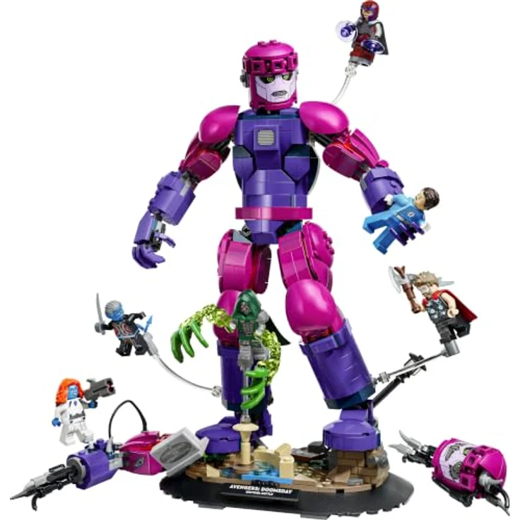 LEGO Super Heroes 76348 Legendärer Showdown: Avengers: Doomsday, Bauset mit 6 Minifiguren und beweglichem Sentinel, 846 Teile – Bild 10
