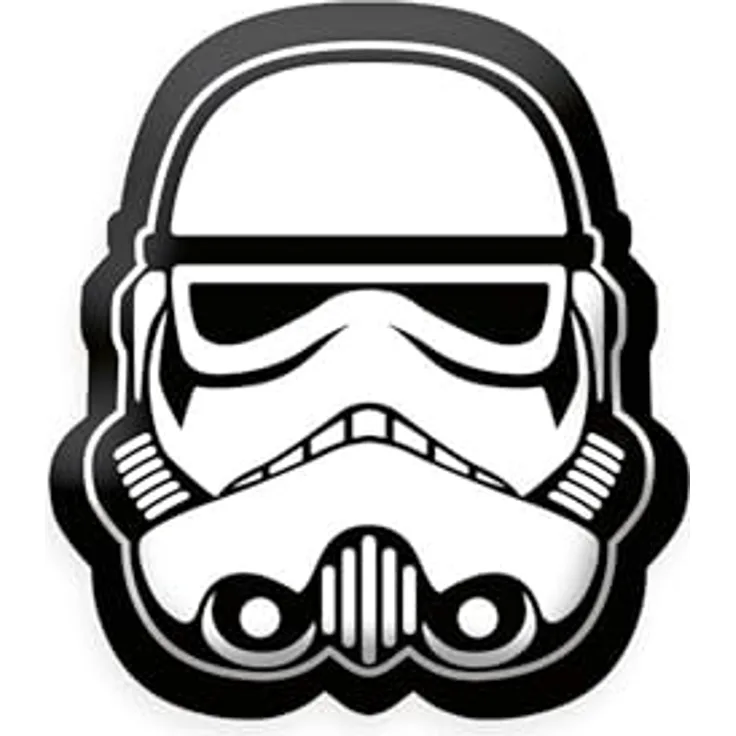 Herding Star Wars Dekokissen Stormtrooper, flauschig und pflegeleicht aus Velboa, 35 cm, weiß/schwarz