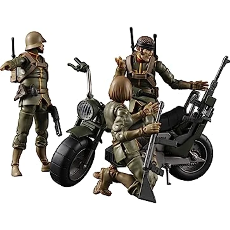 Megahouse Mobile Suit Gundam Fürstentum Zeon Soldat General Figur mit Motorrad, 10 cm, Silber – Bild 3