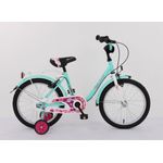 T&Y Trade Kinderfahrrad 18 Zoll Kinder Mädchen City Fahrrad Bike Rad Kinderfahrrad PASSION, Gepäckträger, Stützräder