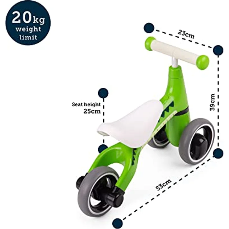 Bigjigs Diditrike Laufrad Krokodil, Spielzeugauto mit leichtgängigen Rädern und stabilem Design für kleine Kinder – Bild 4