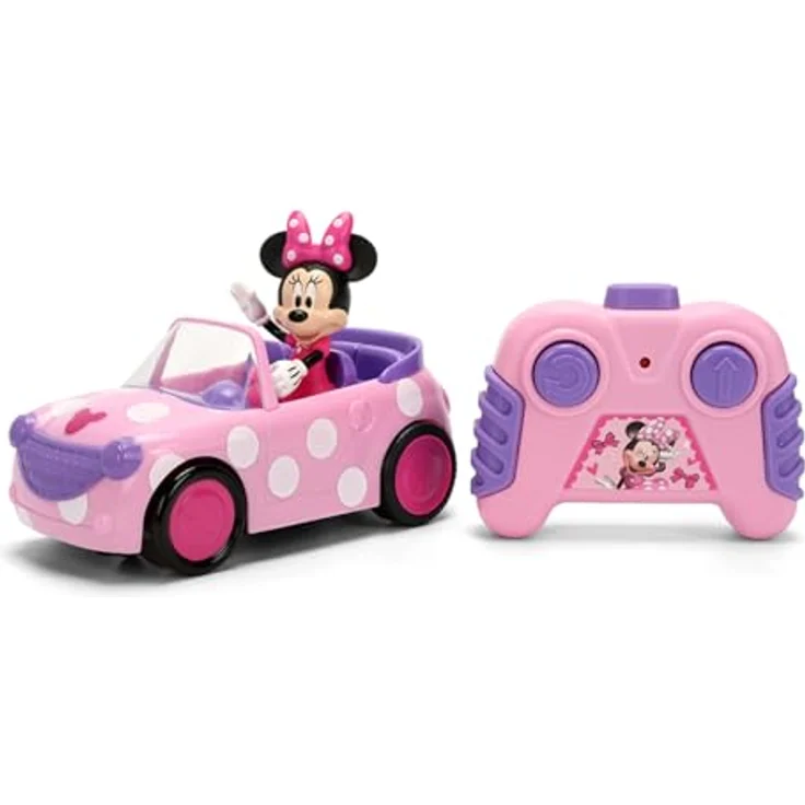 Jada Toys RC Minnie Mouse Roadster, ferngesteuertes Disney Auto im Maßstab 1:32, 14 cm, 2,4 GHz, bis 2,5 km/h, für Kinder ab 3 Jahren, inkl. Fernbedienung – Bild 1