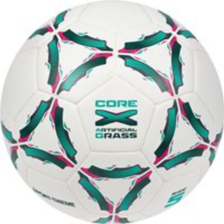 Sport-Thieme CoreX AG Fußball Unisex, Mehrschichtaufbau mit Mikroschaum, Weiß-Grün-Rot, für Kunstrasen geeignet