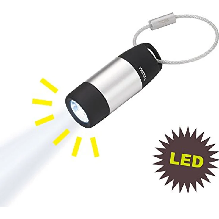 TROIKA ECO CHARGE TOR40/SI, LED Taschenlampe in Weiß, USB wiederaufladbar, Metall/Kunststoff, 58 mm lang, Leuchtdauer bis zu 4 Stunden, Schlüsselanhänger – Bild 2