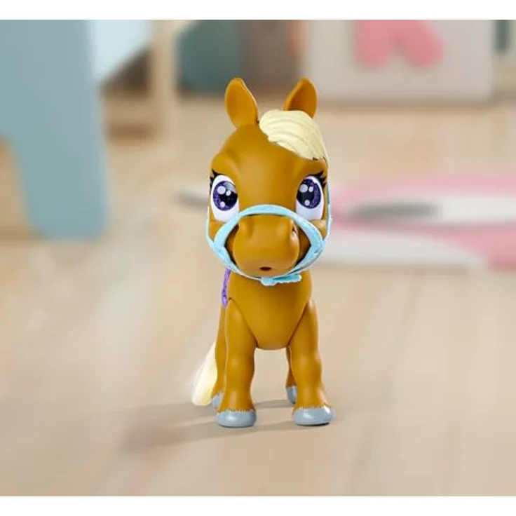 Simba 105950009 - Pamper Petz Pony, 24cm Spielzeug Pferd mit Trink- und Nässfunktion, Fohlen, kämmbarer Schweif, Color Change, Tierbaby mit Windel, 11 Überraschungen, für Mädchen und Jungen ab 3 Jahre – Bild 3