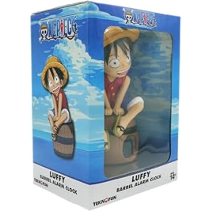 Teknofun One Piece - Luffy Na Beczce, LED Wecker mit klarer Anzeige und batteriebetriebenem Mechanismus, 17 cm – Bild 6