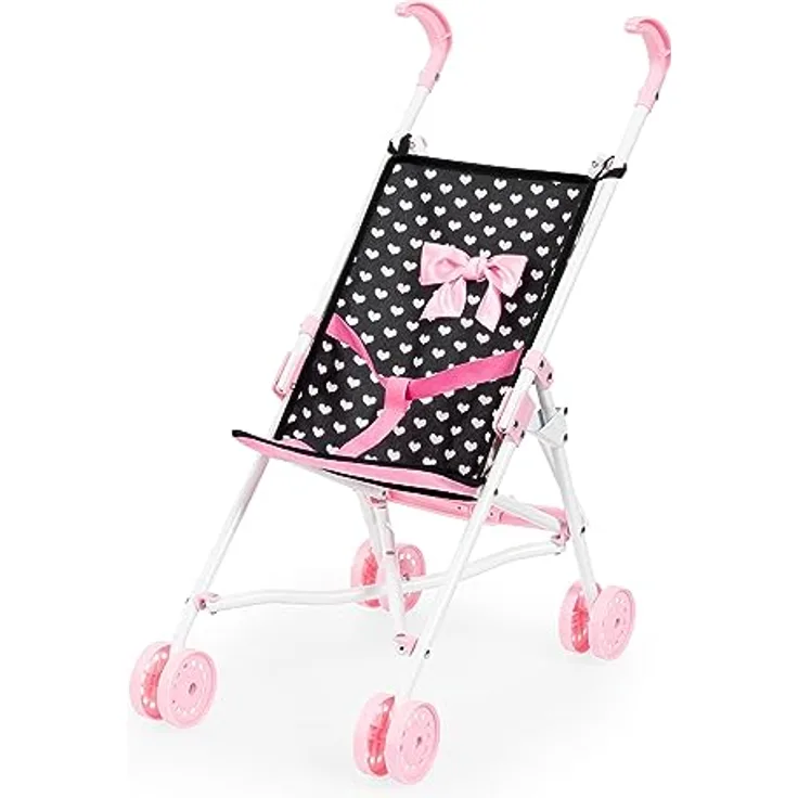 Bayer Design 30560AA Puppenbuggy, zusammenklappbar, Doppelräder, Sicherheitsgurt