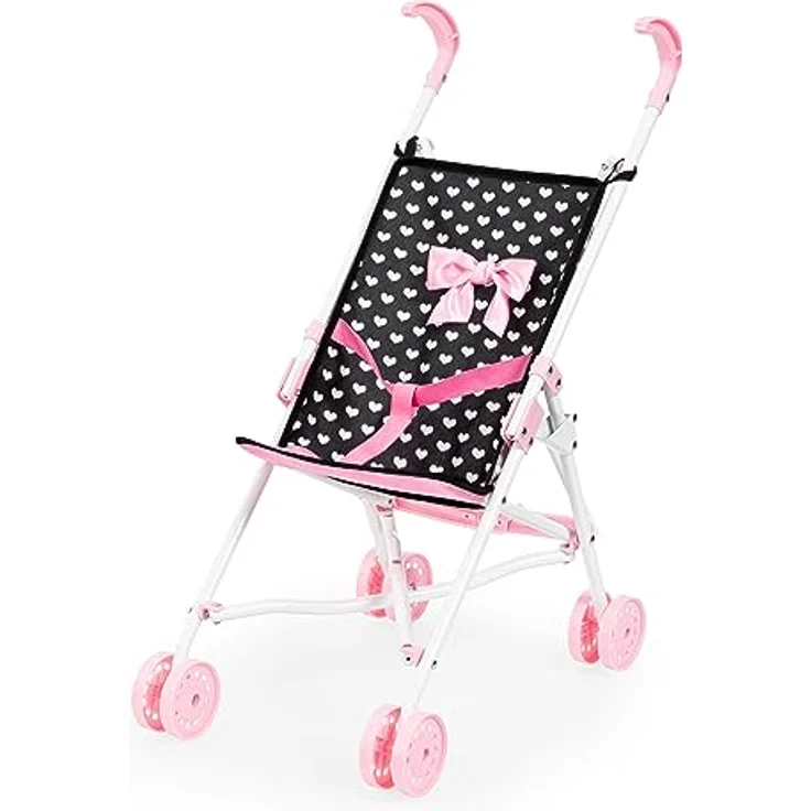 Bayer Design 30560AA Puppenbuggy, zusammenklappbar, Doppelräder, Sicherheitsgurt – Bild 1