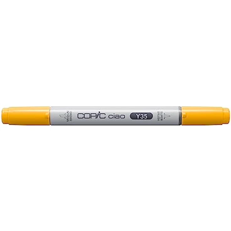 Copic COPIC Ciao Marker Typ Y - 35, Maize, vielseitiger Layoutmarker mit dualem Spitzensystem, mittelbreite und Brush-Spitze – Bild 1