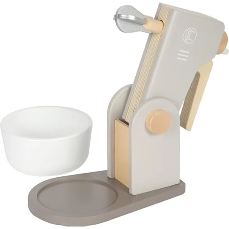 Small Foot Mixer-Set grau „Tasty“, 2-in-1 Holz Küchenmaschine mit Hand- und Standmixer für Kinder ab 3 Jahren, 12679 – Bild 4