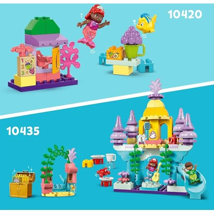 LEGO DUPLO, Disney Arielles magischer Unterwasserpalast, Lernspielzeug zu Arielle, die Meerjungfrau, Unterwasserschloss für Kinder ab 2 Jahren 10435, mit drehbarer Tanzfläche und beweglicher Schaukel – Bild 4
