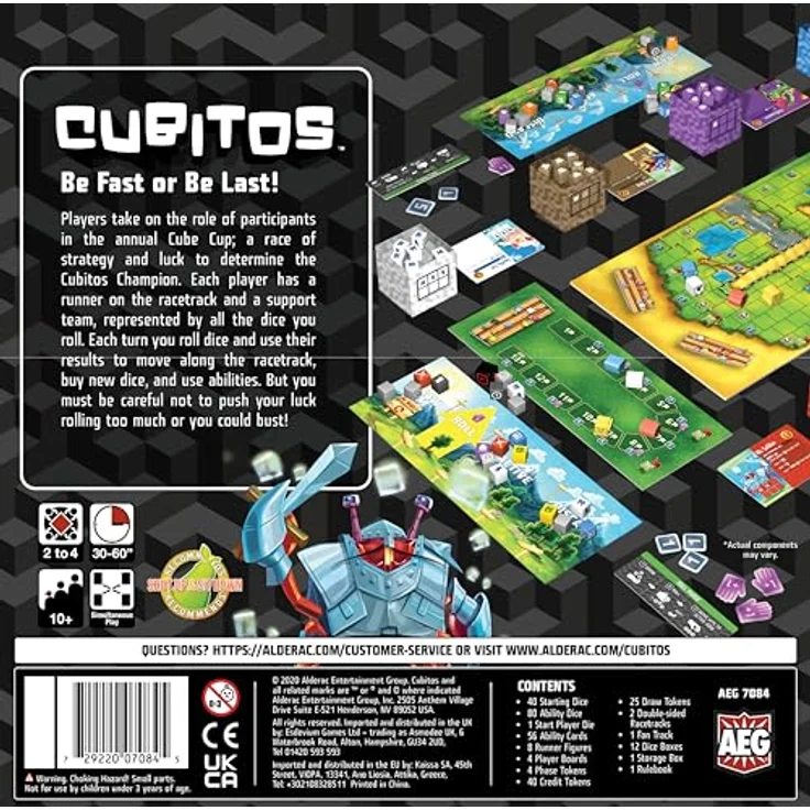 Alderac Entertainment Group Cubitos - Würfelspiel - ENG Edition, Strategisches Rennspiel mit Würfeln und Unterstützungsmechanik – Bild 2
