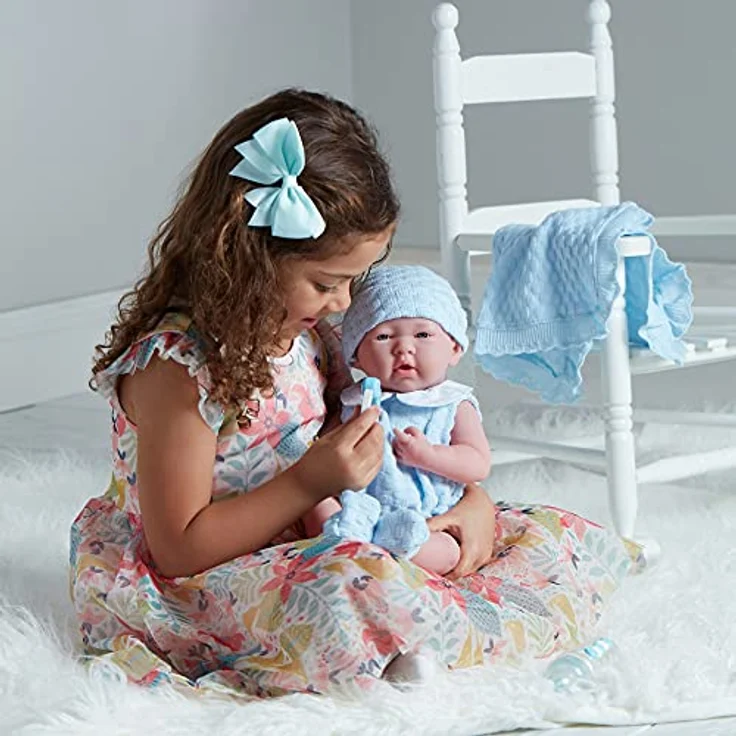 JC TOYS - „Newborn“-Babypuppe, blau (18054) – Bild 9