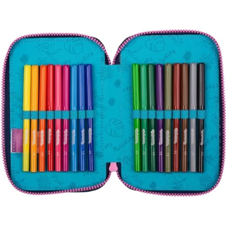 Coolpack F067780 Mäppchen JUMPER 3 Disney Stitch, Multicolor, mit 3 geräumigen Fächern und umfangreichem Zubehörset – Bild 5